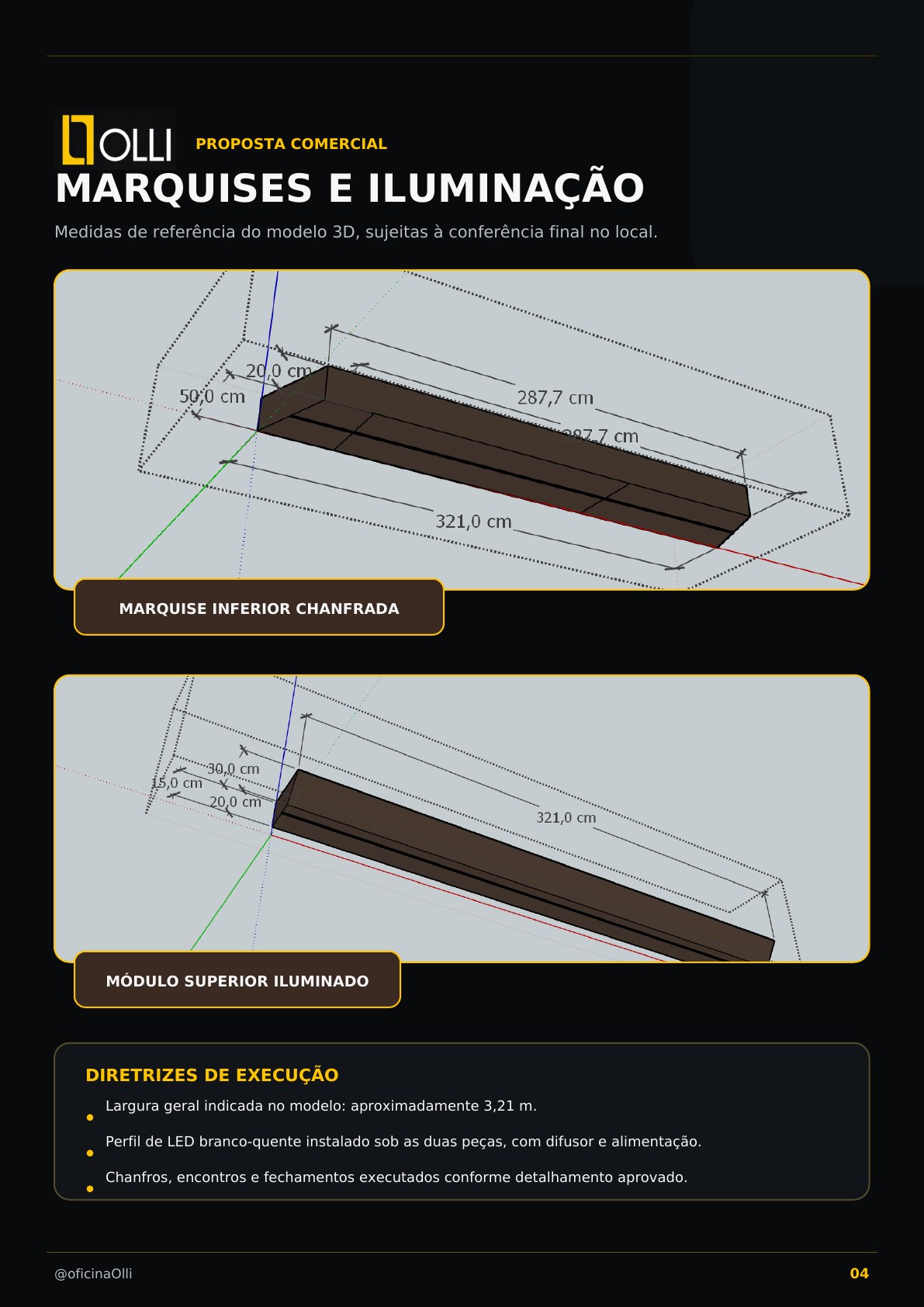 Página 4 da proposta comercial da fachada VJ Importados